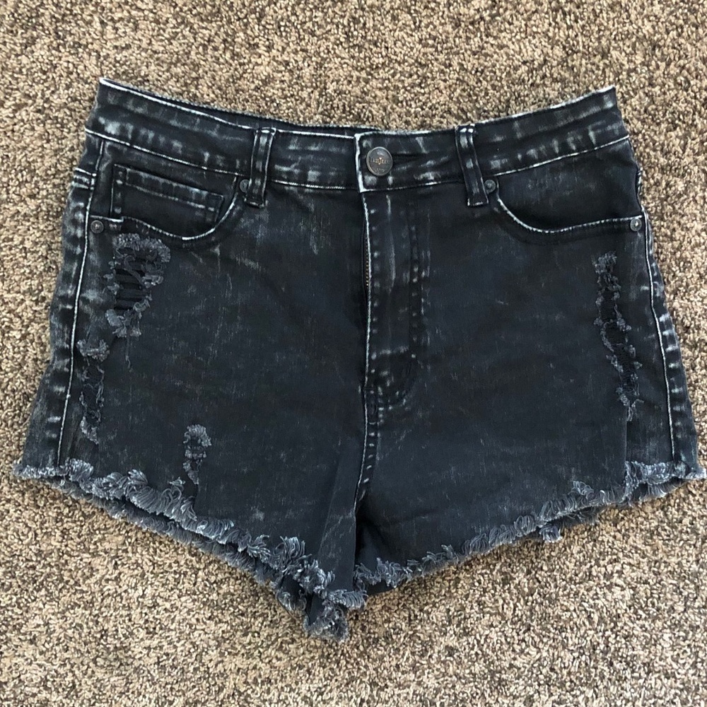 *2 for $20 Bundle* Distressed High-Rise Denim Shorts